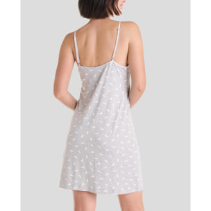 Camisón corto mujer plumas con tirantes cómodo