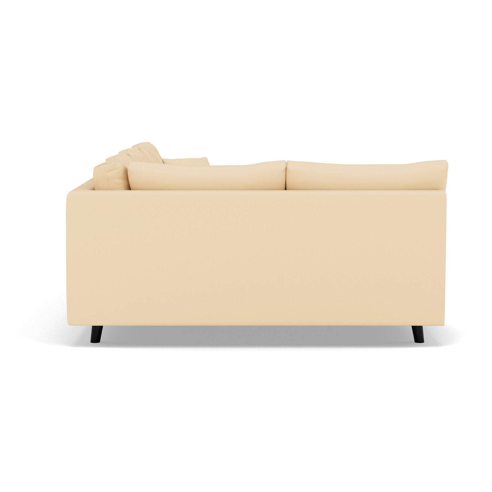 Rune - canapé d'angle gauche 4 places en simili - Beige