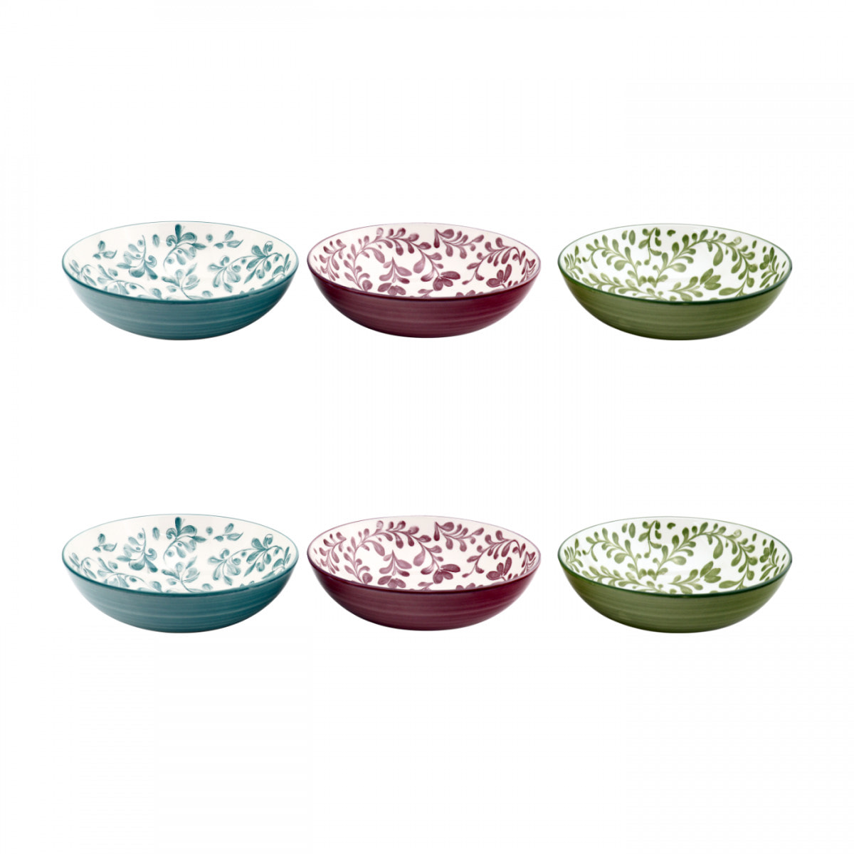 Lot de 6 assiettes creuses, TRATTORIA