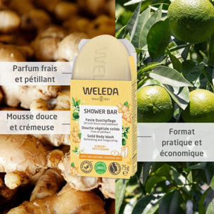 WELEDA - Douche végétale solide Gingembre & Petitgrain - 75 g