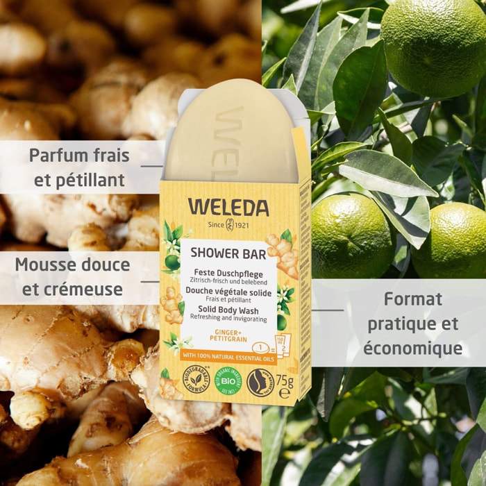 WELEDA - Douche végétale solide Gingembre & Petitgrain - 75 g
