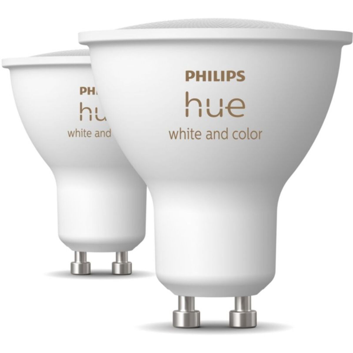Ampoule LED connectée PHILIPS HUE GU10 White&Color Ambiance pack de 2