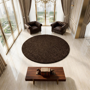 Tapis poils longs shaggy tissé motif uni ZASIVE