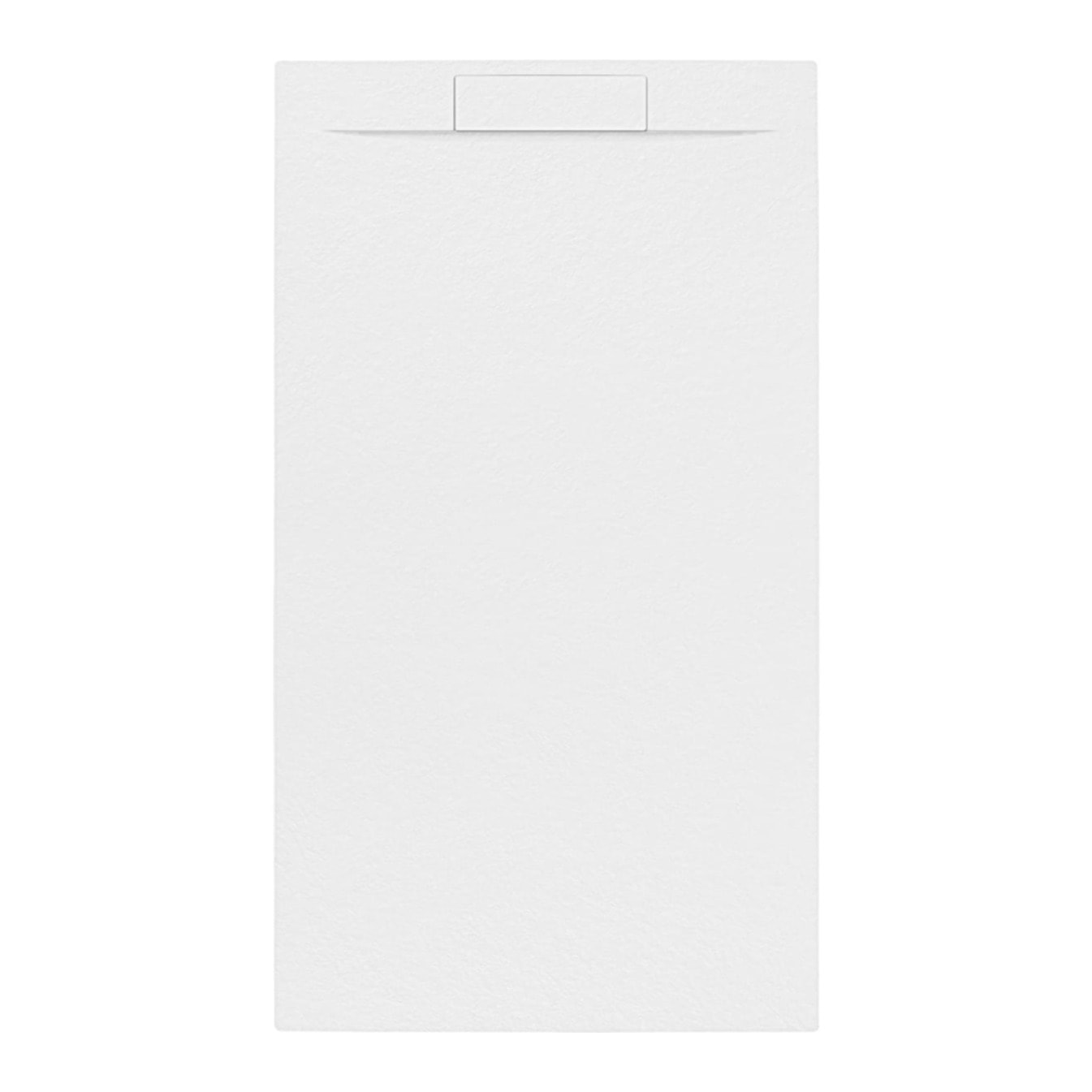 Fusion Receveur de douche 100x80cm en marbre coulé, avec siphon, blanc (SATFU10080BL)