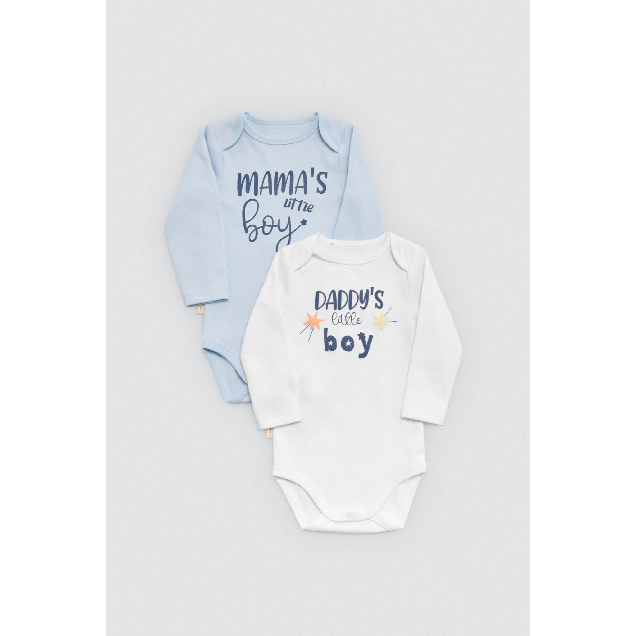 Confezione da 2 body a maniche lunghe per neonato: Mama's Boy e Daddy's Boy