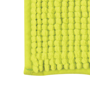 Alfombra de baño MSV "Chenille" de microfibra en color verde 40 x 60 cm