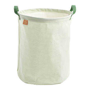 Panier de rangement tissu 31x39x31cm coton Vert tilleul