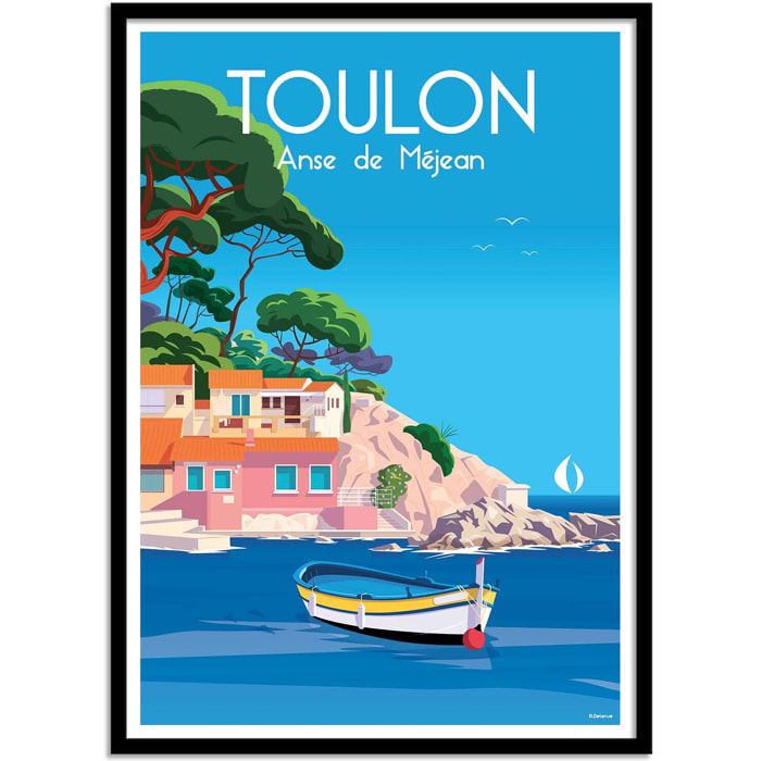 Affiche - Toulon Anse de Méjean - Raphael Delerue