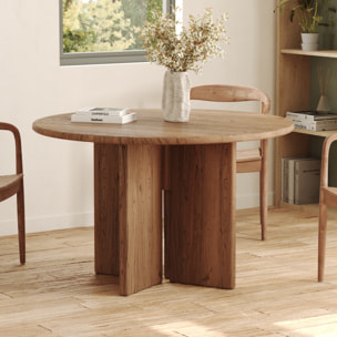 Table ronde en bois d'orme 4 personnes - Gulia