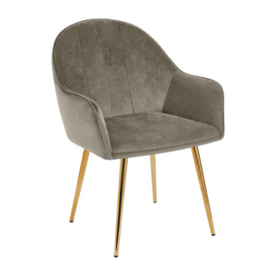 Set 2 poltrone in velluto con gambe oro, sedie imbottite design elegante e moderno, struttura in legno con schienale e seduta confortevoli, rivestimento effetto velluto morbido, ideali per soggiorno camera e ufficio, stile raffinato