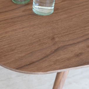 Ensemble table rectangulaire et 6 chaises marron CALLAO