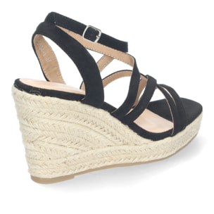 Sandalias de Cuña para Mujer con Tiras Cruzadas, Elegantes y Confortables