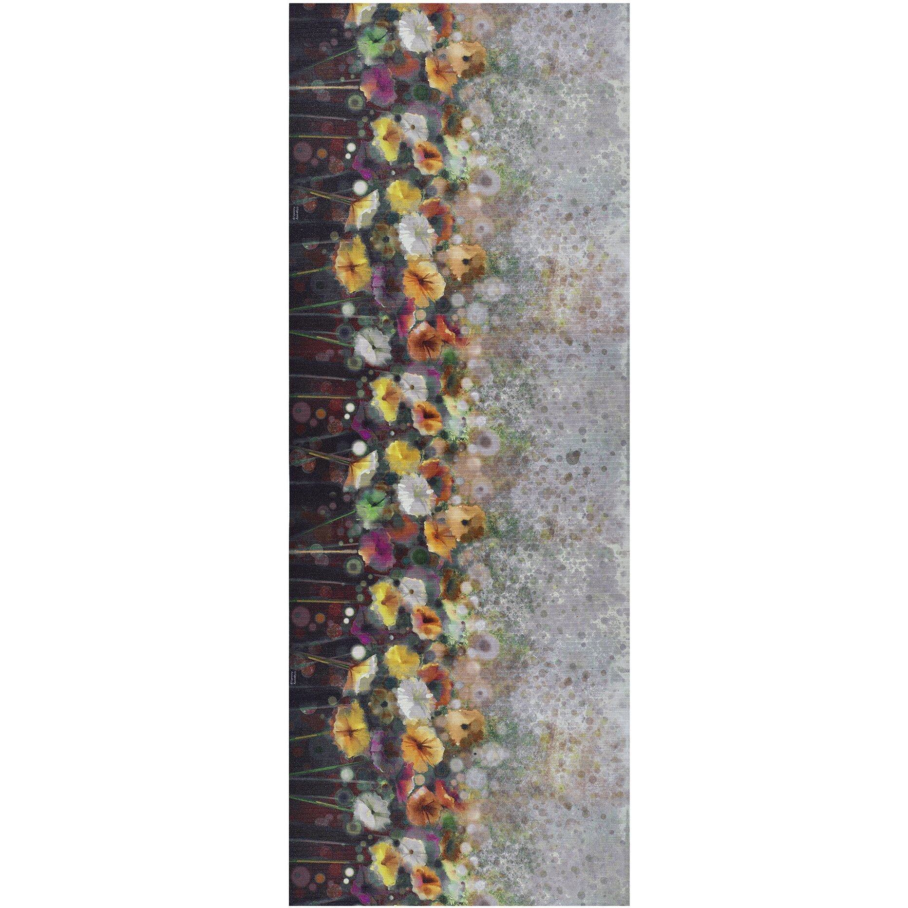 RICCI Alfombra vinílica de cocina diseños con flores en multicolor, varias medidas disponibles.