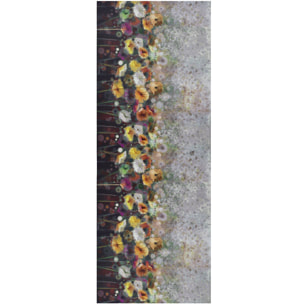 RICCI Alfombra vinílica de cocina diseños con flores en multicolor, varias medidas disponibles.