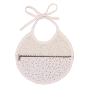 Babero Redondo Multiestrellas Rosa Talla Uni