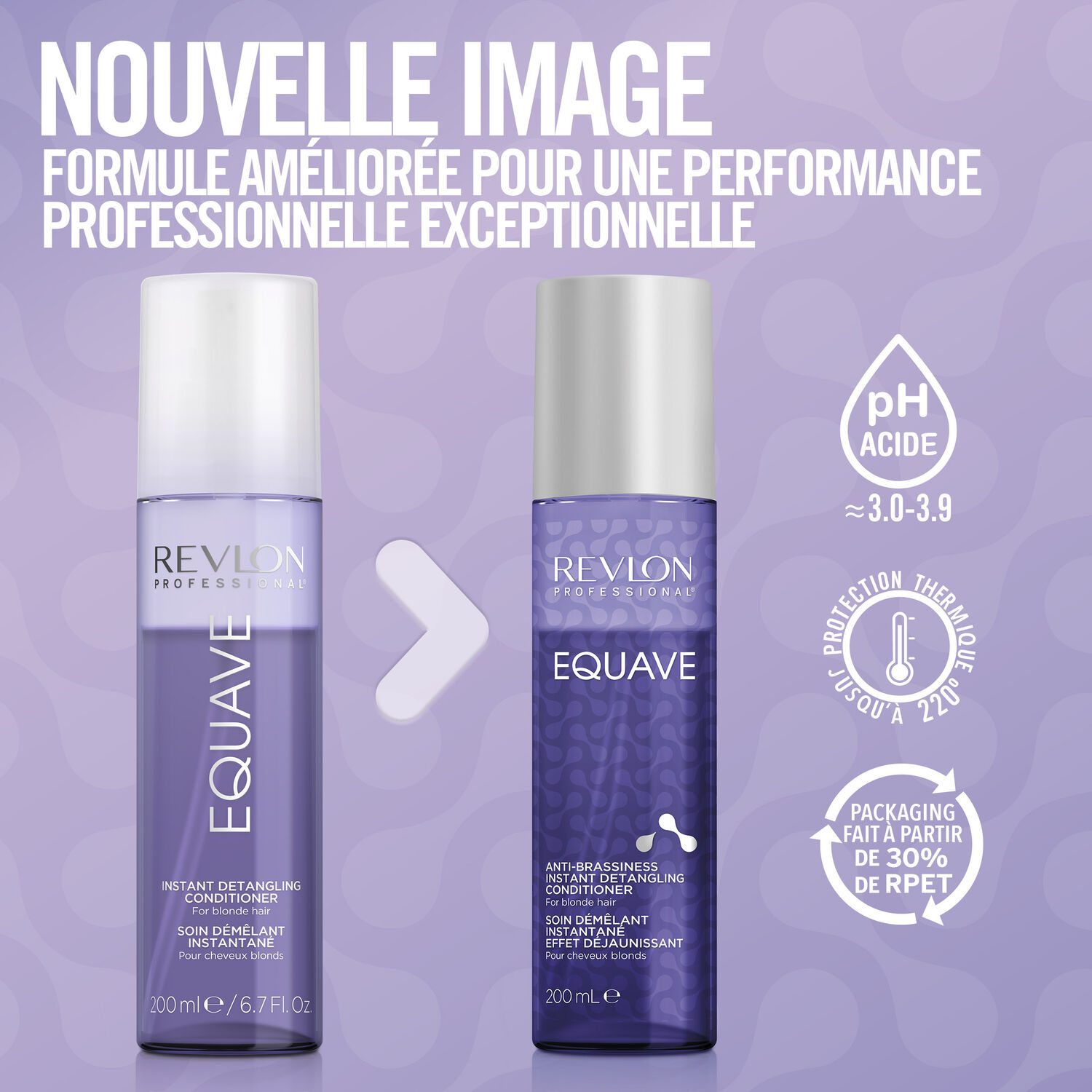 Equave™ - Soin Démêlant Bi-Phase Anti-Reflets Jaunes 200 ml