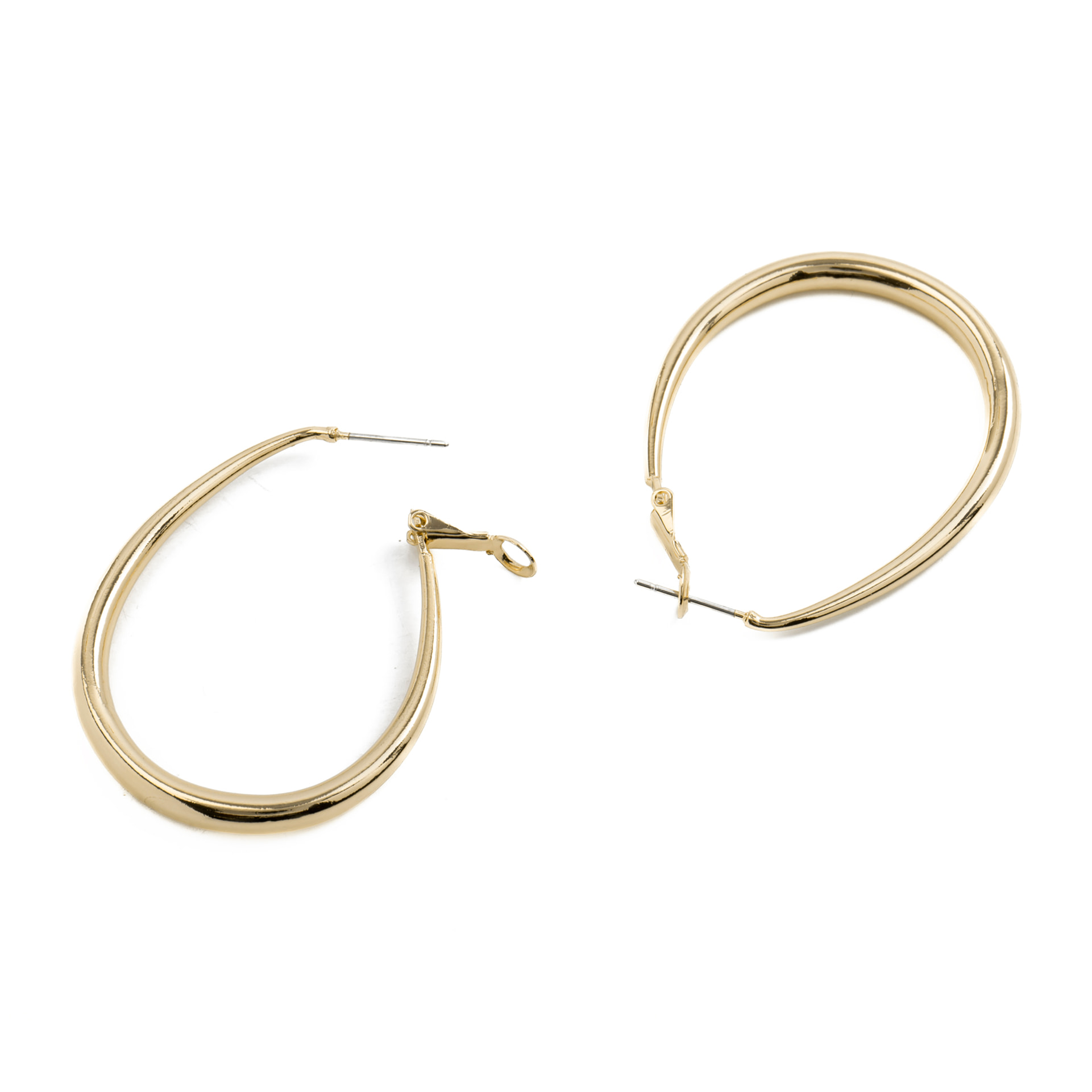 Pendientes de 38mm de diámetro acabado oro 18K