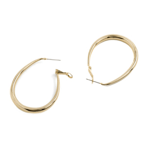 Pendientes de 38mm de diámetro acabado oro 18K