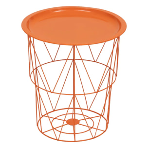 Table d’appoint "Kumi" orange 40x37x37cm