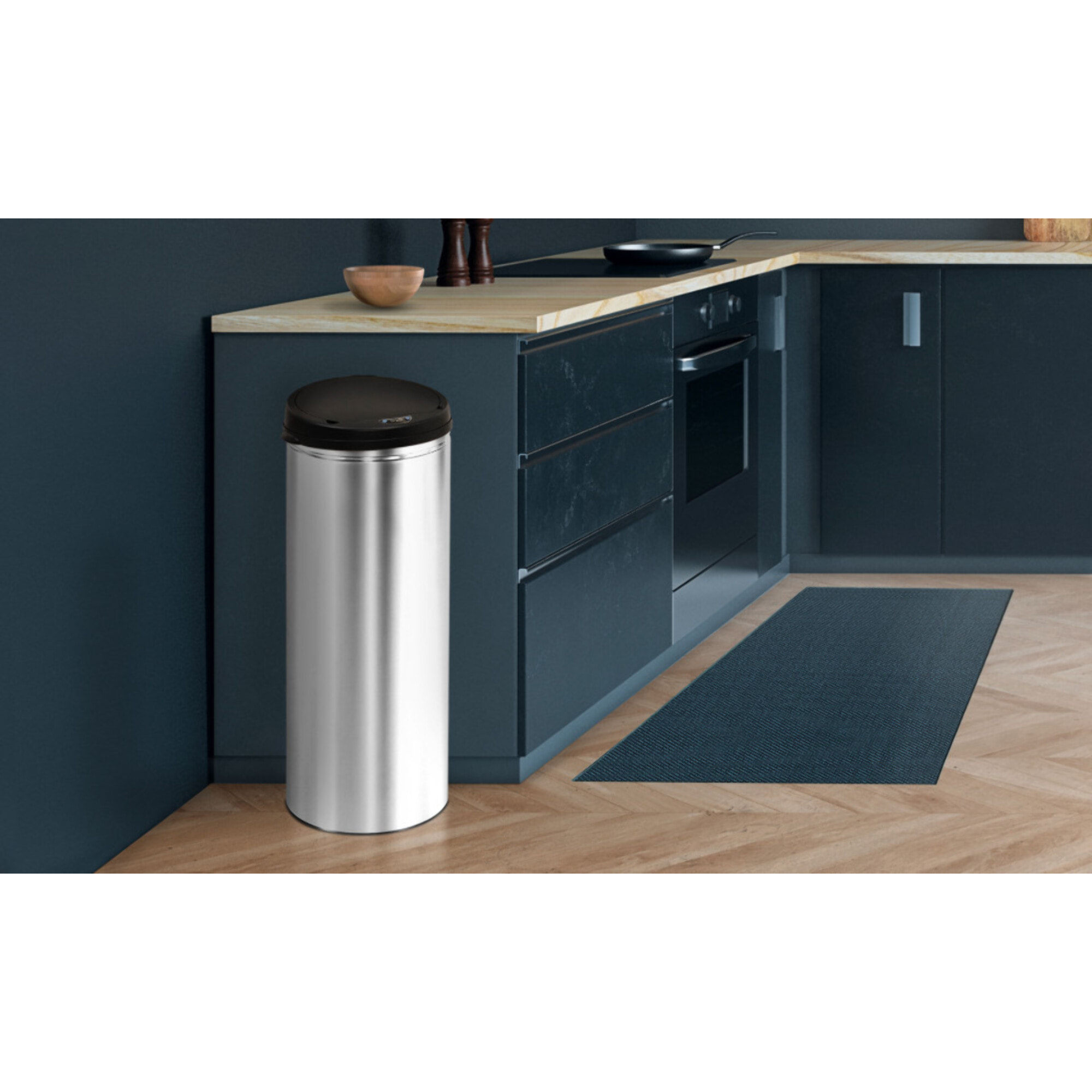 Poubelle automatique ronde 50L