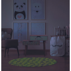 Tapis Phosphorescent Etoile Gris 70cm