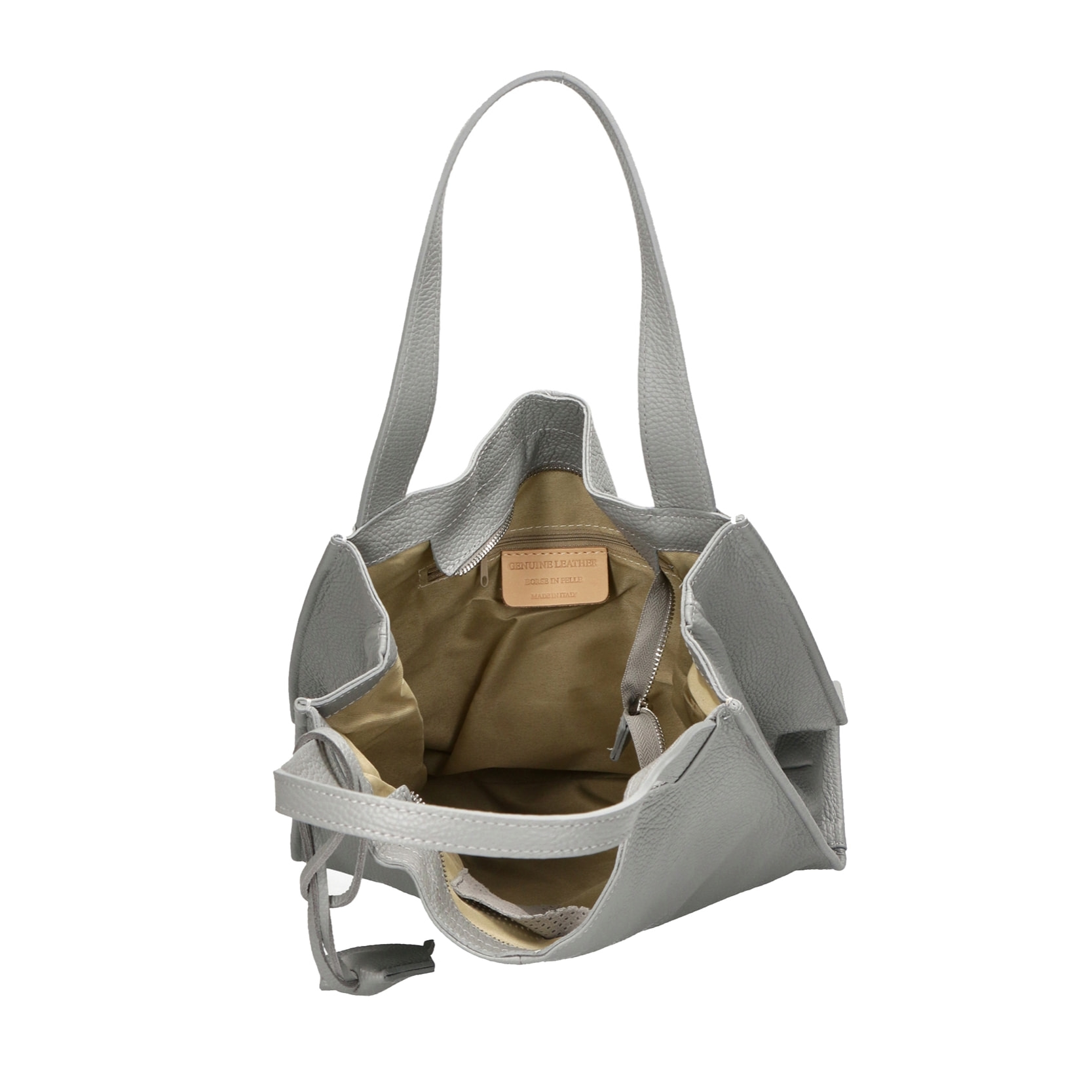 Borsa a spalla  da donna In Vera pelle Made in Italy 34x32x11 cm