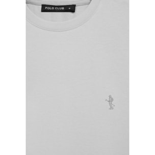 Camiseta blanca básica de cuello redondo y bordado Rigby Best