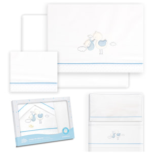 Triptico Minicuna Cigueña Oso Bco/Azul