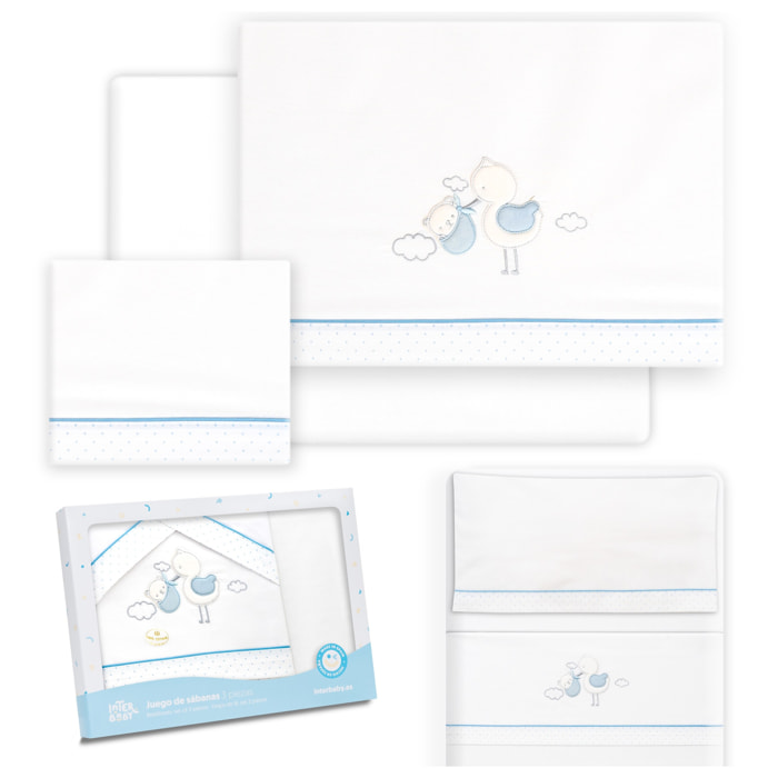 Triptico Minicuna Cigueña Oso Bco/Azul