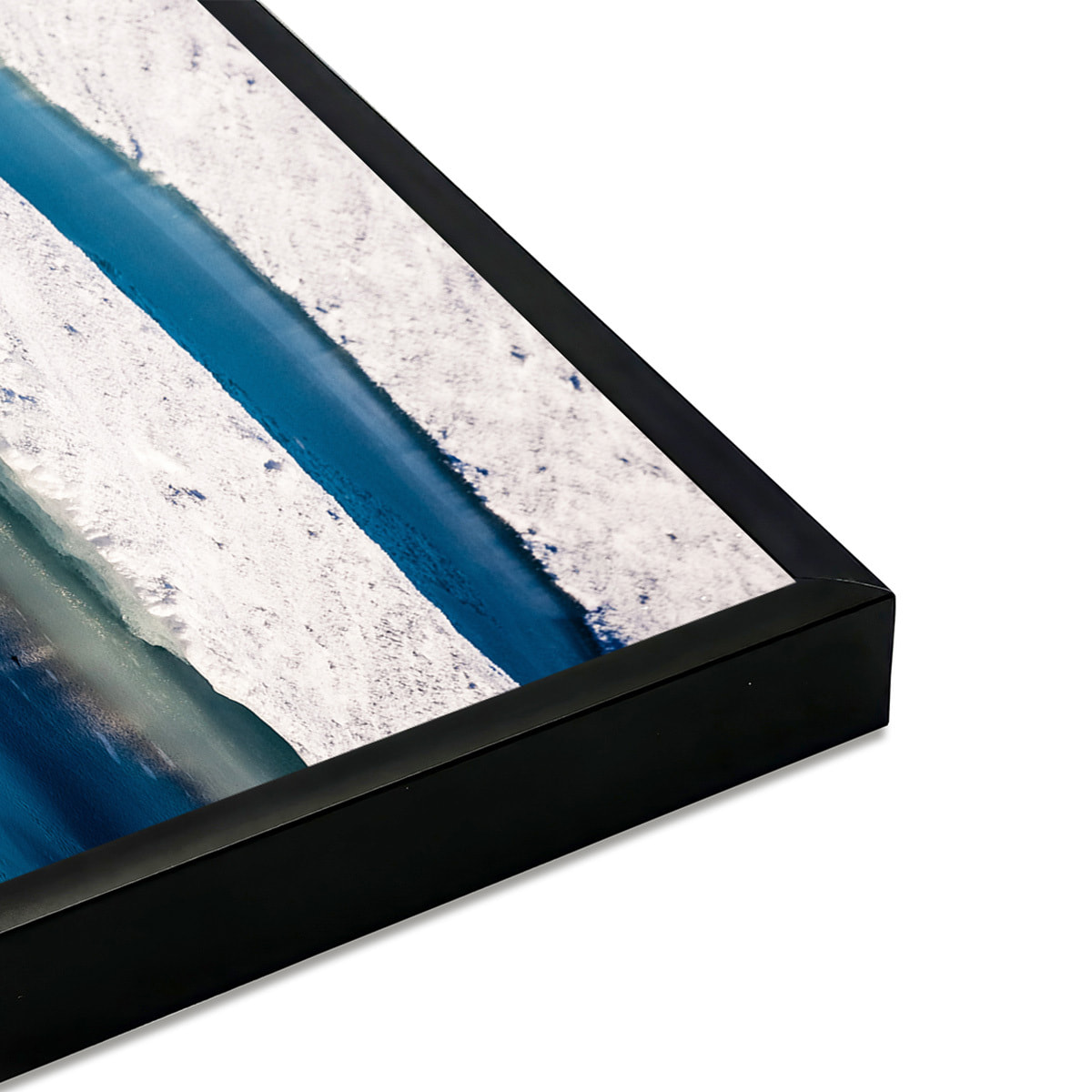 Affiche encadrée ours polaire sur la banquise Affiche + cadre en métal - Noir