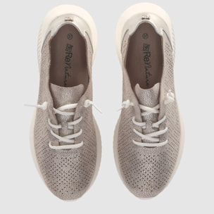 Deportivos de Piel - Oro - Tacón: Bajo