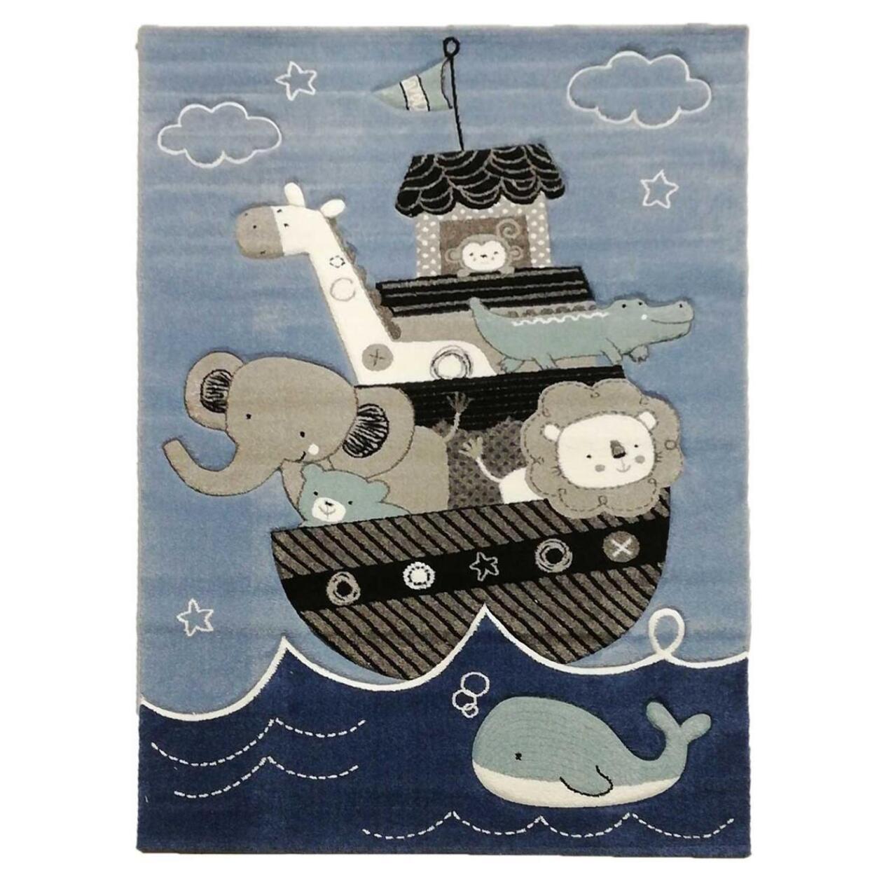 Tapis enfant Animaux dans un bateau