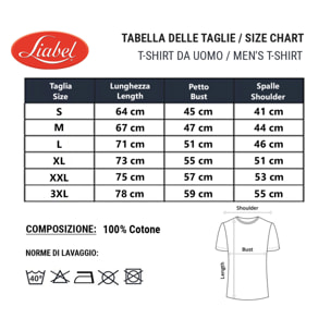 2 T-Shirt Uomo Scollo V in Cotone Mercerizzato Liabel Art. 129