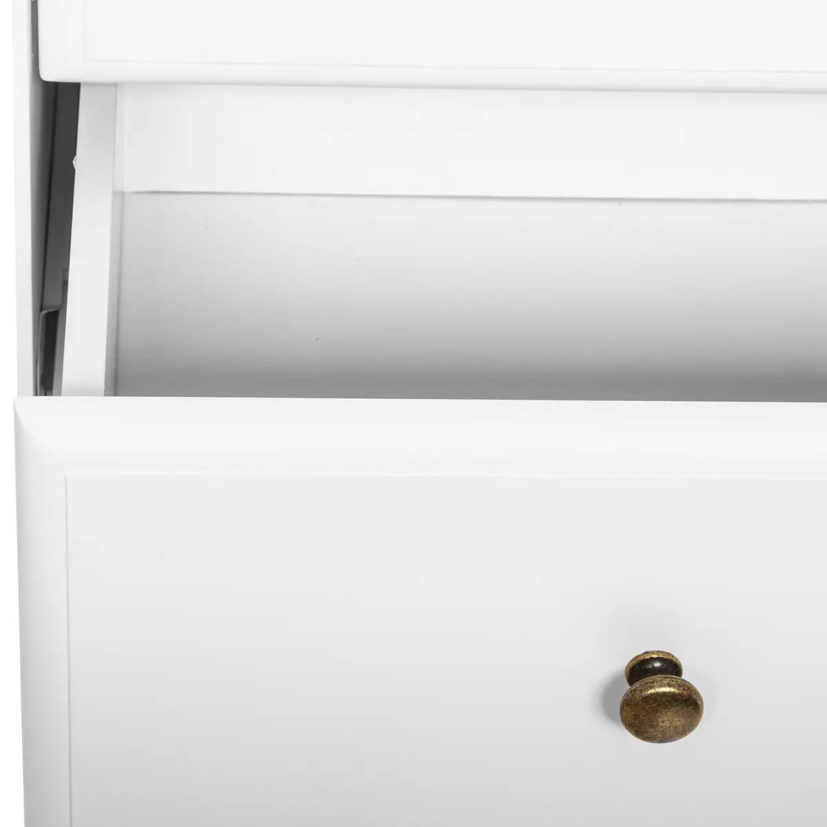 Commode "Solen" bois blanc 5 tiroirs