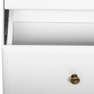 Commode "Solen" bois blanc 5 tiroirs