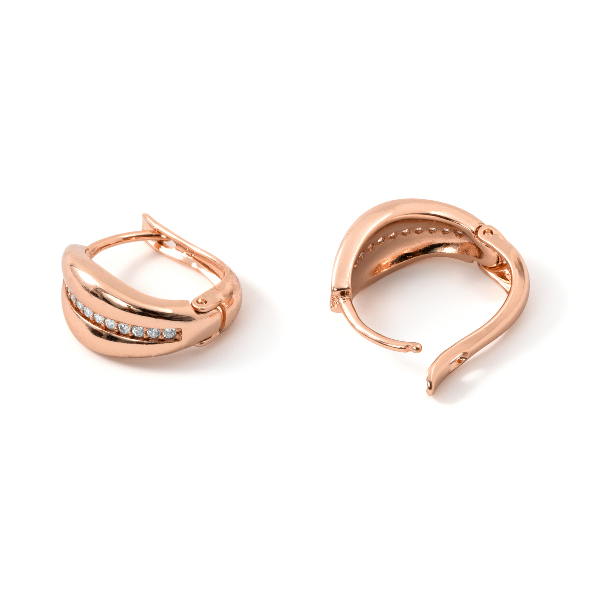 Pendientes Malorne acabado oro rosa 18k