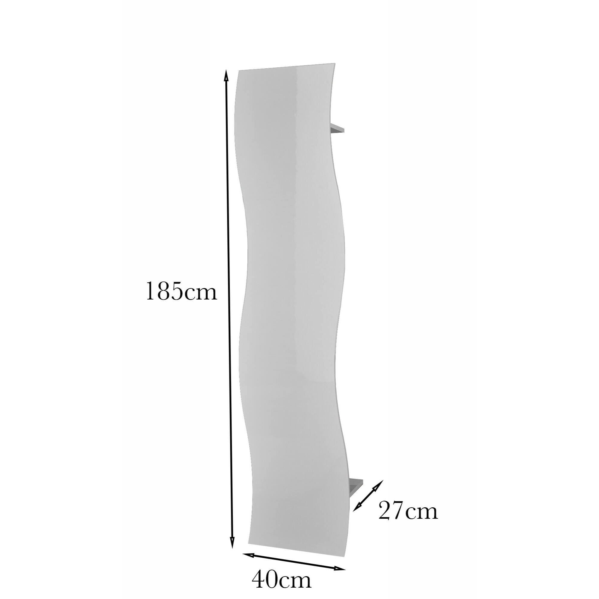 Mobile da ingresso Alilia, Entratina moderna multifunzione, Armadietto multiuso per atrio, 100% Made in Italy, cm 40x27h186, Bianco lucido