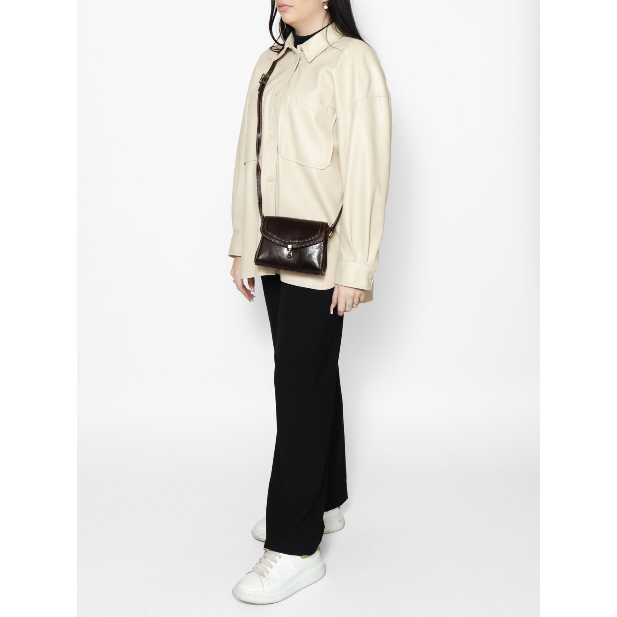 Borsa a tracolla Faye da donna In Vera pelle Made in Italy 18x13x5 cm