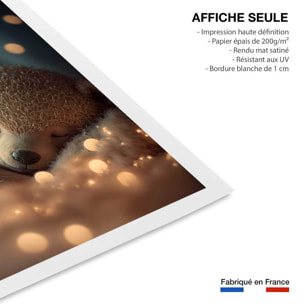 Affiche enfant mon nounours endormi  Affiche seule