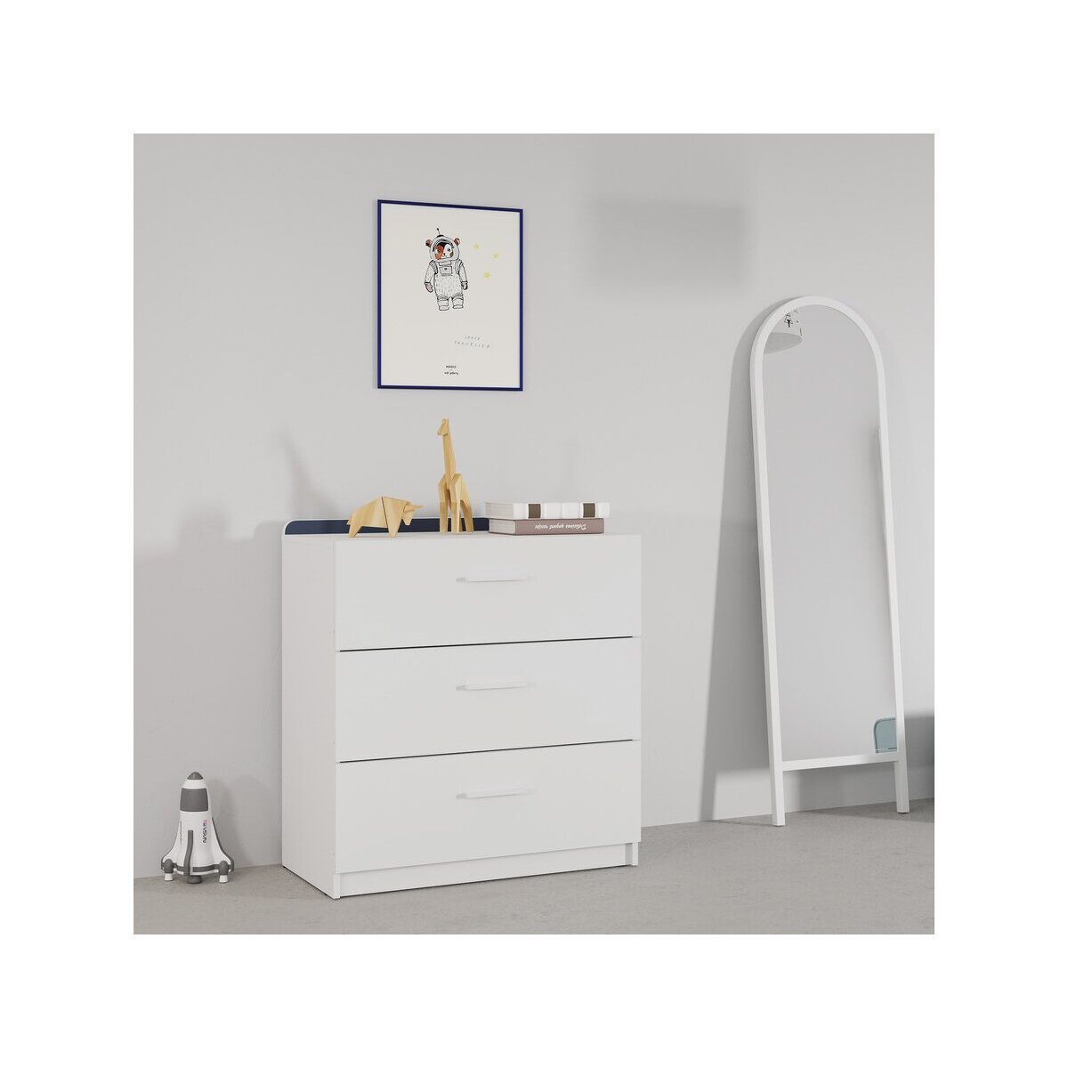 Commode pour enfant "Reverso" - Blanc mat