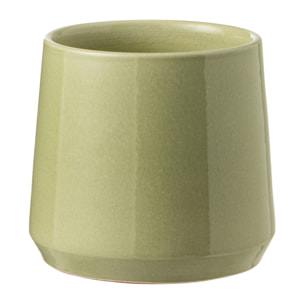 J-Line cache-pot Rond - céramique - vert - small - 2 pièces - Ø 17 cm