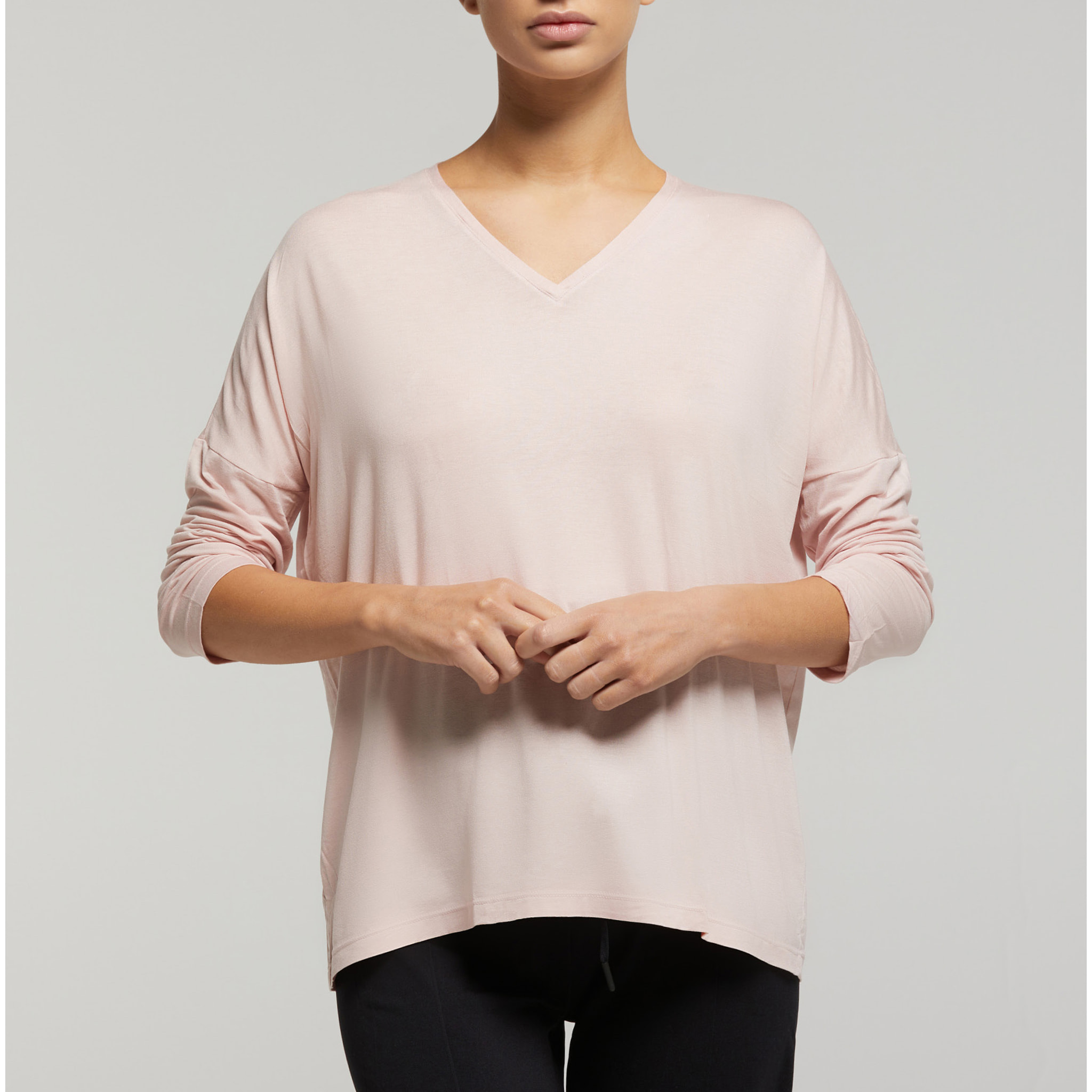 Maglia manica lunga in viscosa sostenibile vestibilità over