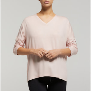 Maglia manica lunga in viscosa sostenibile vestibilità over