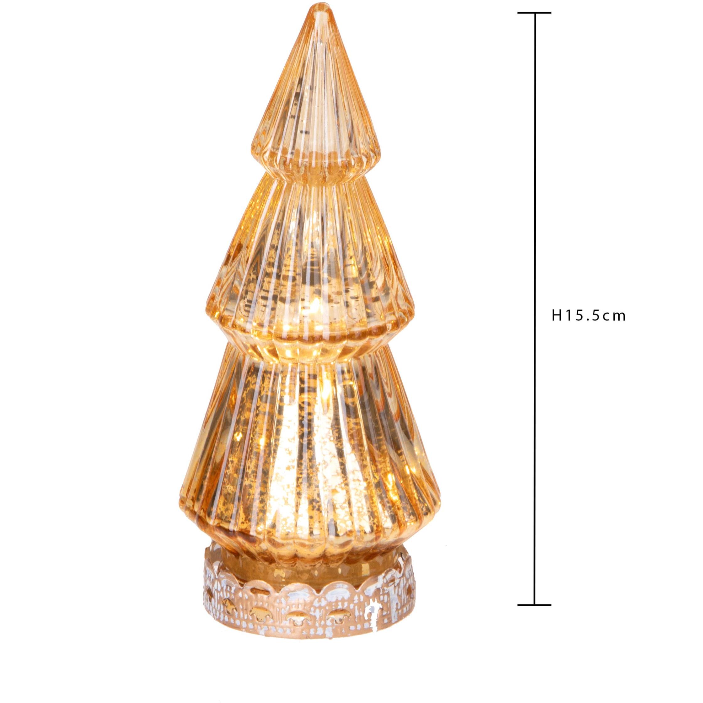 Albero natale con led - Pezzi 4 - ORO - Bianchi Dino SpA
