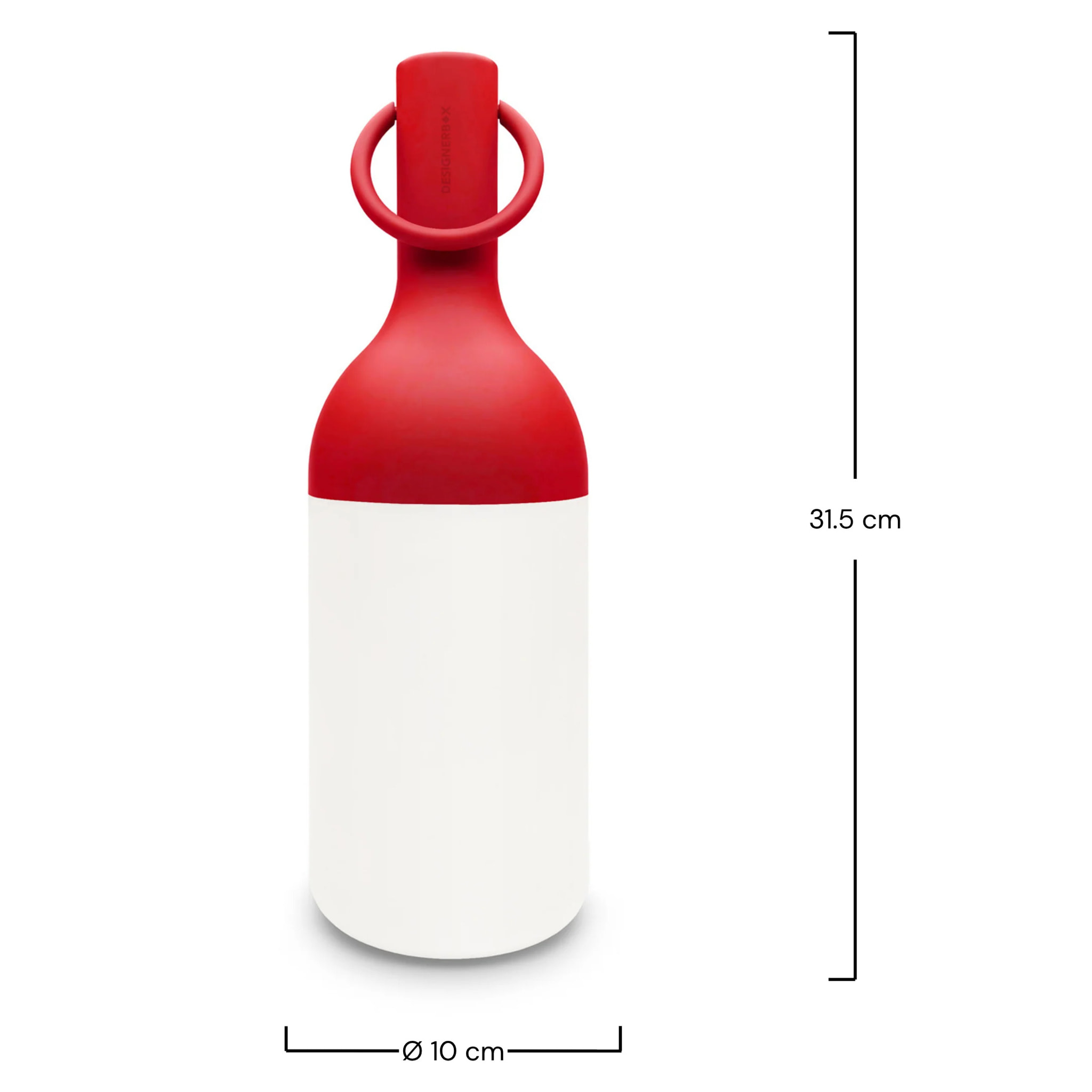 Lampe nomade en plastique rouge - Elo