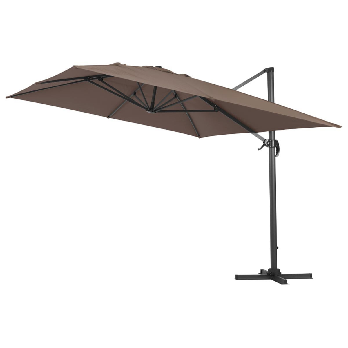 Parasol déporté "Sun 4" - 3 x 4 m - Taupe