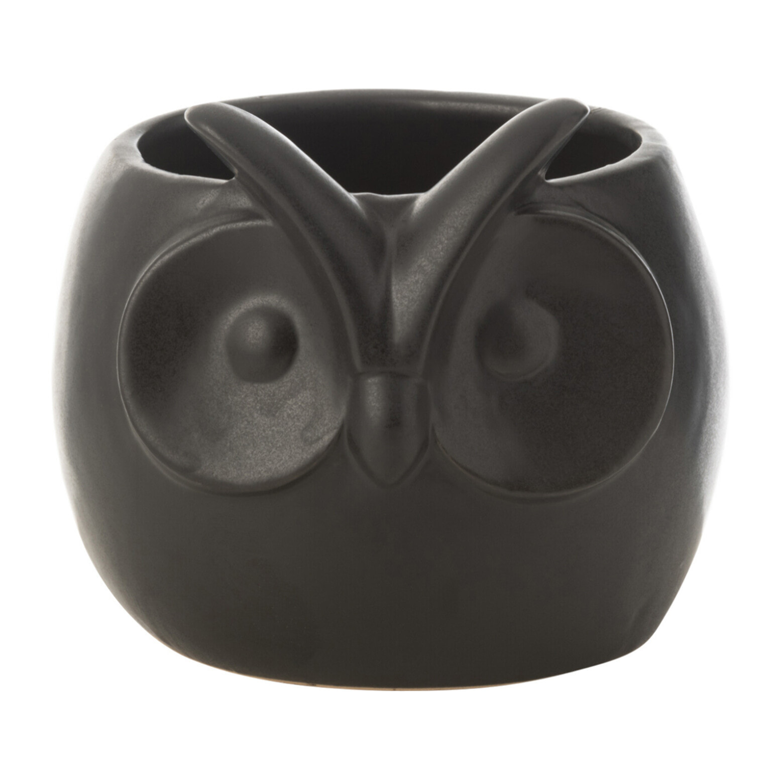 J-Line cache-pot Hibou - porcelaine - noir - large
