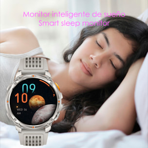 Smartwatch QS35 con IA, oltre 100 modalità sportive, assistente vocale e monitor della salute.