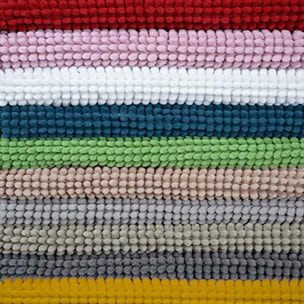 Tappeto Bagno Poppy Rosa, Antiscivolo, Tessuto Morbido e Assobente.