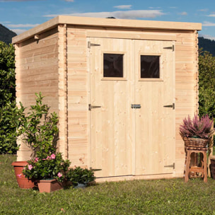 Birba - Casetta da giardino in legno di abete casetta da esterno 200x200x218H cm blockhouse ripostiglio da esterno